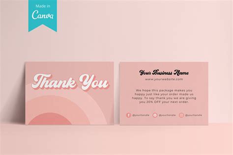 Thank You Card Design Thank You Card Template Stationery Design