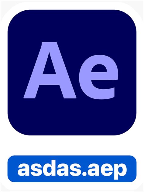 Adobe After Effects Cc Icon With Random File Name Asdasaep Sticker