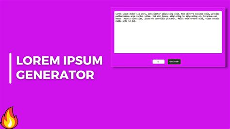 🔴lorem Ipsum Generator Using Html Css And Javascript Frontend