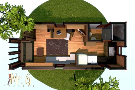Garrett S Tiny House 3d Floor Plan Model