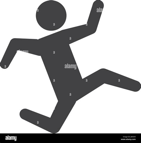 Pictogram Man Silhouette Running Concept Stock Vector Image And Art Alamy