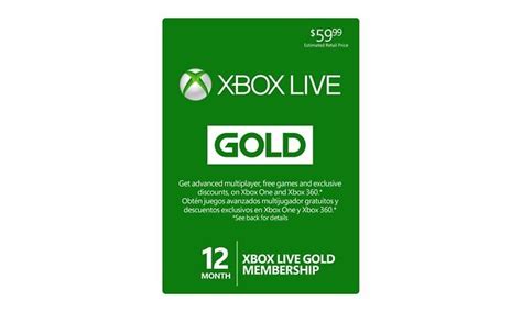 12 Month Xbox Live Gold Membership Xbox Live Xbox One Price Xbox