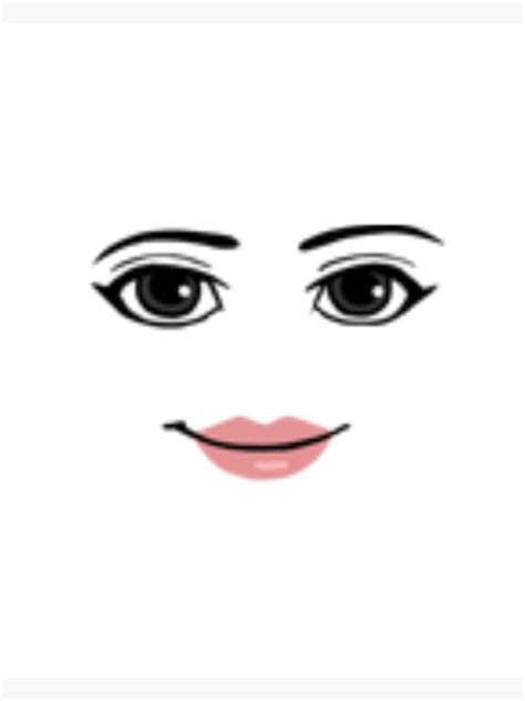 Roblox Default Female Face Smirking Smiling Meme Poster For Sale By