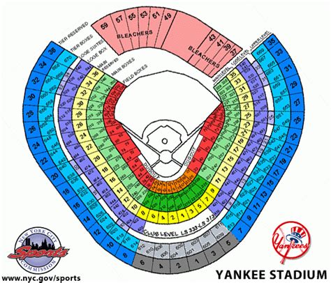 Yankee Stadium Seating Map United States Map