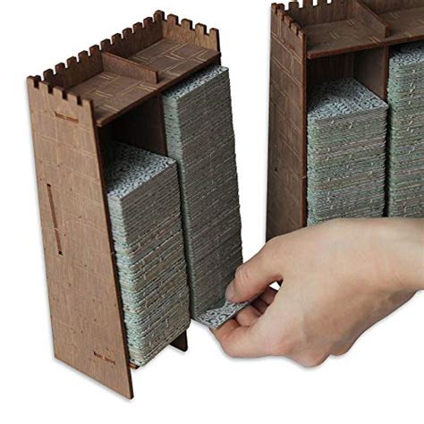 Smonex Wooden Organizer With 2 Towers For Playing Carcassonne Board