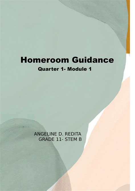 Hg G8 Module 4 Rtp Adfasd Asdf ` Homeroom Guidance Quarter G11 Q3 7