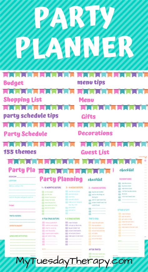 Birthday party planner malaysia kl nilai seremban. Party Planner Printable | Party planners printable, Kids ...