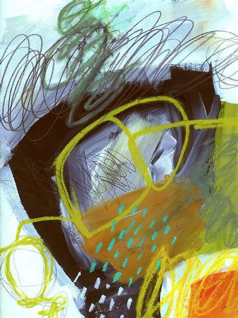 Jane Davies Painting Crayon Scribble5 By Jane Davies Abstract Art