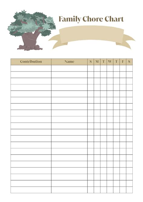 10 Best Printable Chore Charts Easy