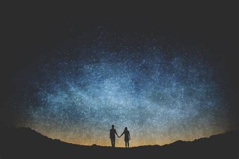 Couple Silhouette Stars People Hd Wallpaper Wallpaper Flare