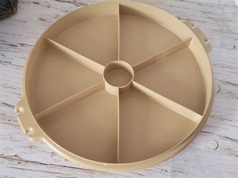 Tupperware Vintage S Lazy Susan Style Divided Snack Etsy
