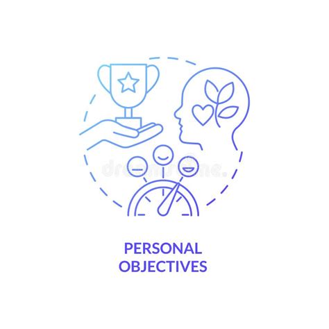 Personal Objectives Blue Gradient Concept Icon Stock Vector