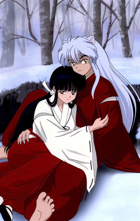 Kikyo And Inuyasha In The Snow Together Personajes De Anime Inuyasha