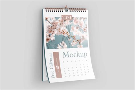 Free Customizable Wall Calendar Mockup Psd Psfreebies