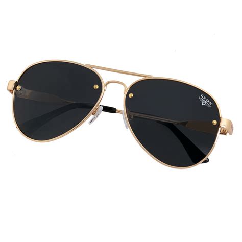 Top Gun® Aviator Rivet Sunglasses Gold Planewear