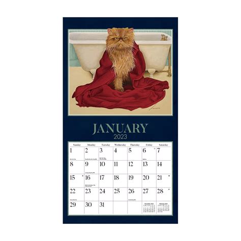 2023 Lang American Cat By Lowell Herrero Deluxe Wall Calendar