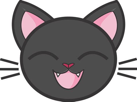 Gatito De Dibujos Animados Gato Negro Dibujo Cara De Gato Dibujo Images