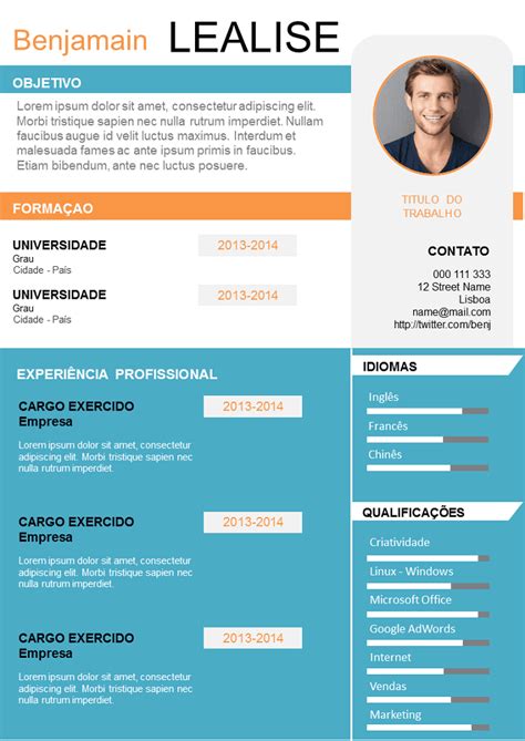 Modelo De Cv Marketing Para Descargar Libre Exemple Cv Mod 232 Le Cv