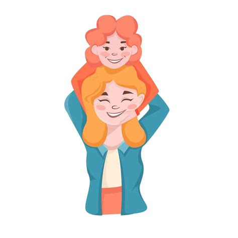 Premium Vector Illustration Of Happy Mom And Daughter
