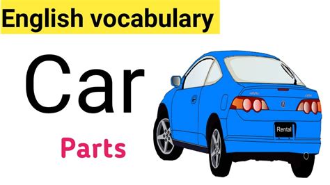 Car Parts In English With Vocabulary Car Vocabulary English