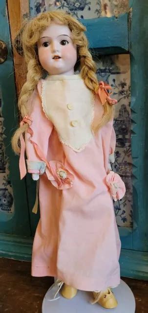 Antique Doll Bisque A Marseilles Articulated Leather Body Orig Clothes Wig 90 00 Picclick