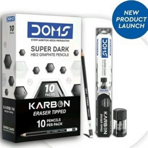 Doms Karbon Super Dark Graphite Pencil Set Of 10