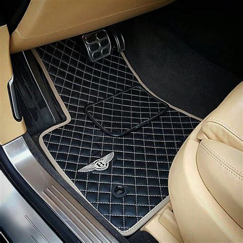 Bentley Flying Spur Diamond Stitch Eco Leather Floor Mats W Logo 2012