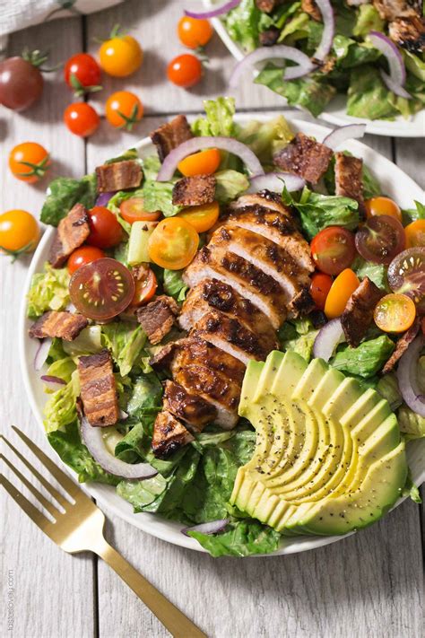 Watch me make this grilled honey teriyaki bbq chicken from start to finish! Grilled BBQ Chicken BLT Salad (Whole30, Paleo) - Tastes Lovely