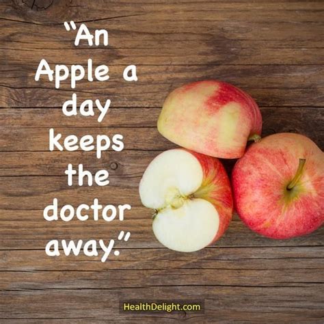 An Apple a day keeps the doctor away Sprüche Witze