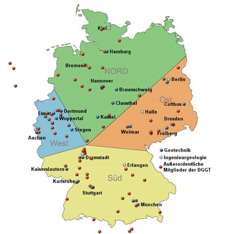 Wählen sie einen verbund und sehen sie, welches ticket für sie passt! StepMap - DGGT_Regionen - Landkarte für Deutschland