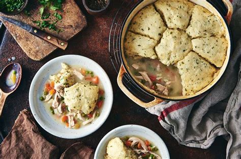 Chicken and dumplings is comfort food at its best! Fast & Easy Chicken Stew with Dumplings | King Arthur Flour
