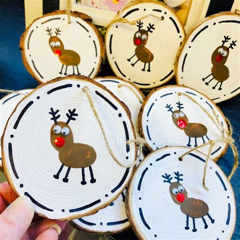 Wood Christmas Ornament Small Wood Discs Make The Perfect Painted
