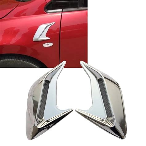Aliexpress Com Buy Jeazea Car Styling Abs Chrome Side Air Vent Fender
