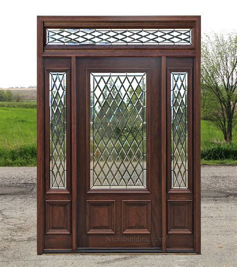 Mahogany Exterior Doors With Sidelights And Transoms 68