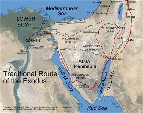 Map Of The Exodus And Wilderness Journey Sandy Cornelia