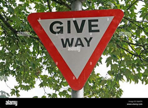 Give Way Sign Uk Stock Photos And Give Way Sign Uk Stock Images Alamy