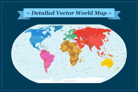 Comprehensive Vector World Map Custom Designed Illustrations
