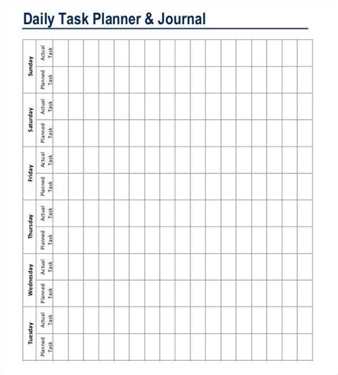 Daily Calendar Template 10 Free Printable Pdf And Word Daily