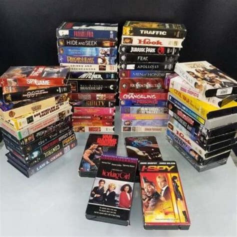 VHS Tapes Lot Vintage Movies Thriller Action Drama Romance Etsy