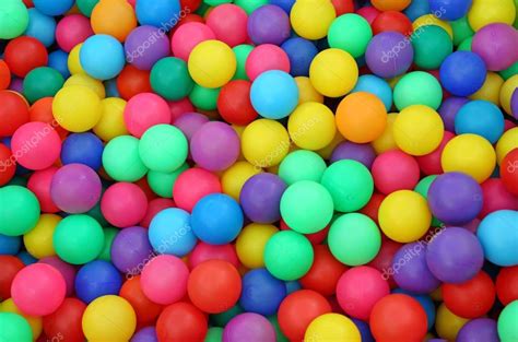 Many Colorful Plastic Balls In A Kids Ballpit At A Playground — Stock