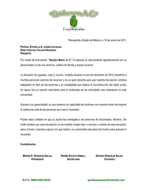 Modelo De Carta De Agradecimiento Por Apoyo Brindado Pdf Noticias