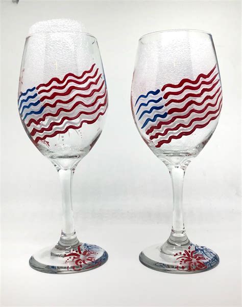 Patriotic Wine Glass 4th Of July T Military Member T Etsy