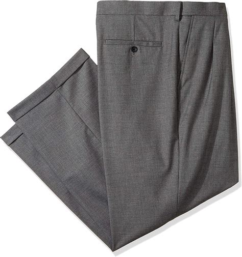 haggar men s big and tall j m premium stretch classic fit pleat front pant medium grey 44wx32l