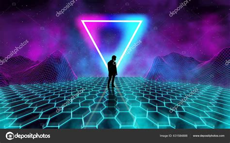 Retro Futuristic Background Game Music Dance Galaxy Poster 80s