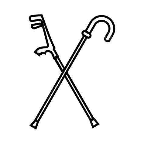 Walking Cane Icon Outline Style Walking Cane Icon Png And Vector