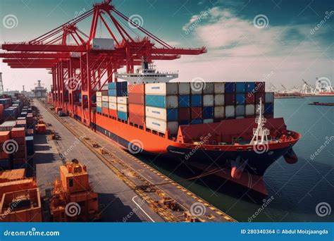 Efficient Cargo Handling Container Ship Loading And Unloading At