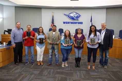 Employees Of The Year Announced Weatherford Independent School District