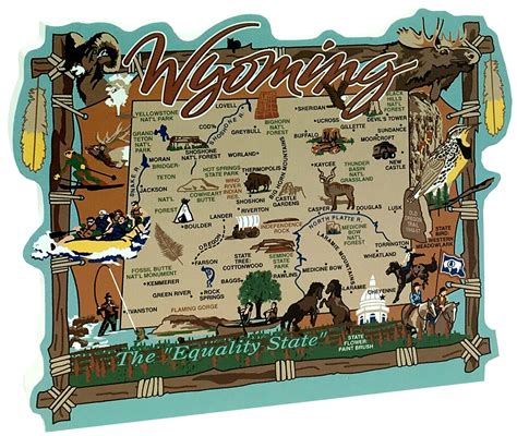 State Map Wyoming The Cats Meow Village