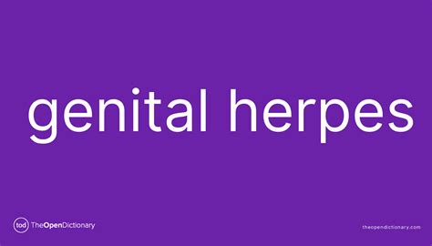 Genital Herpes Meaning Of Genital Herpes Definition Of Genital