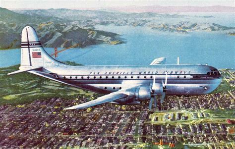 Vintage Pan American World Airways Clipper Flying Above The San